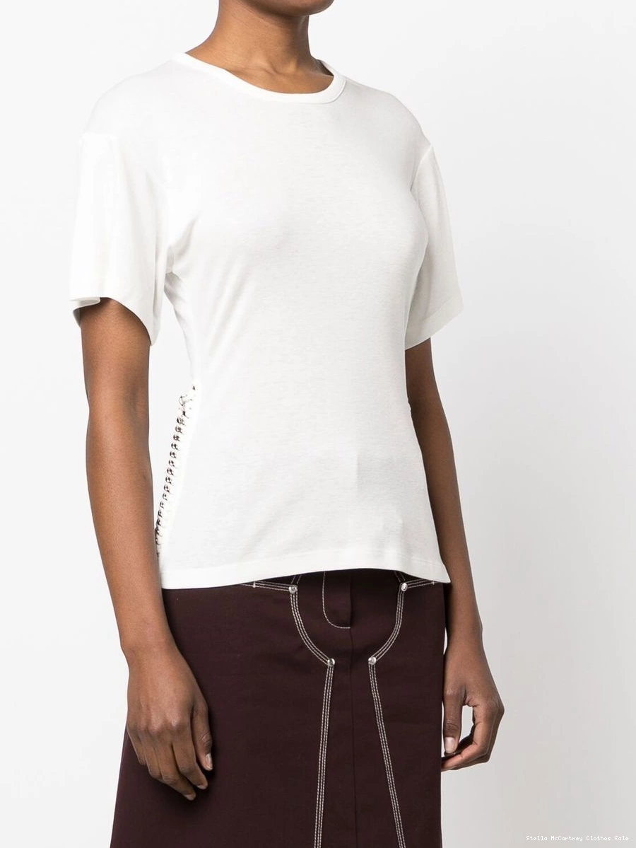 Cheap detail McCartney chain-link Stella short-sleeve T-shirt Women 0710